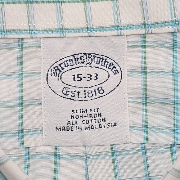 Brooks Brothers Slim Fit Non-Iron Button Down 15 - Picture 4 of 7